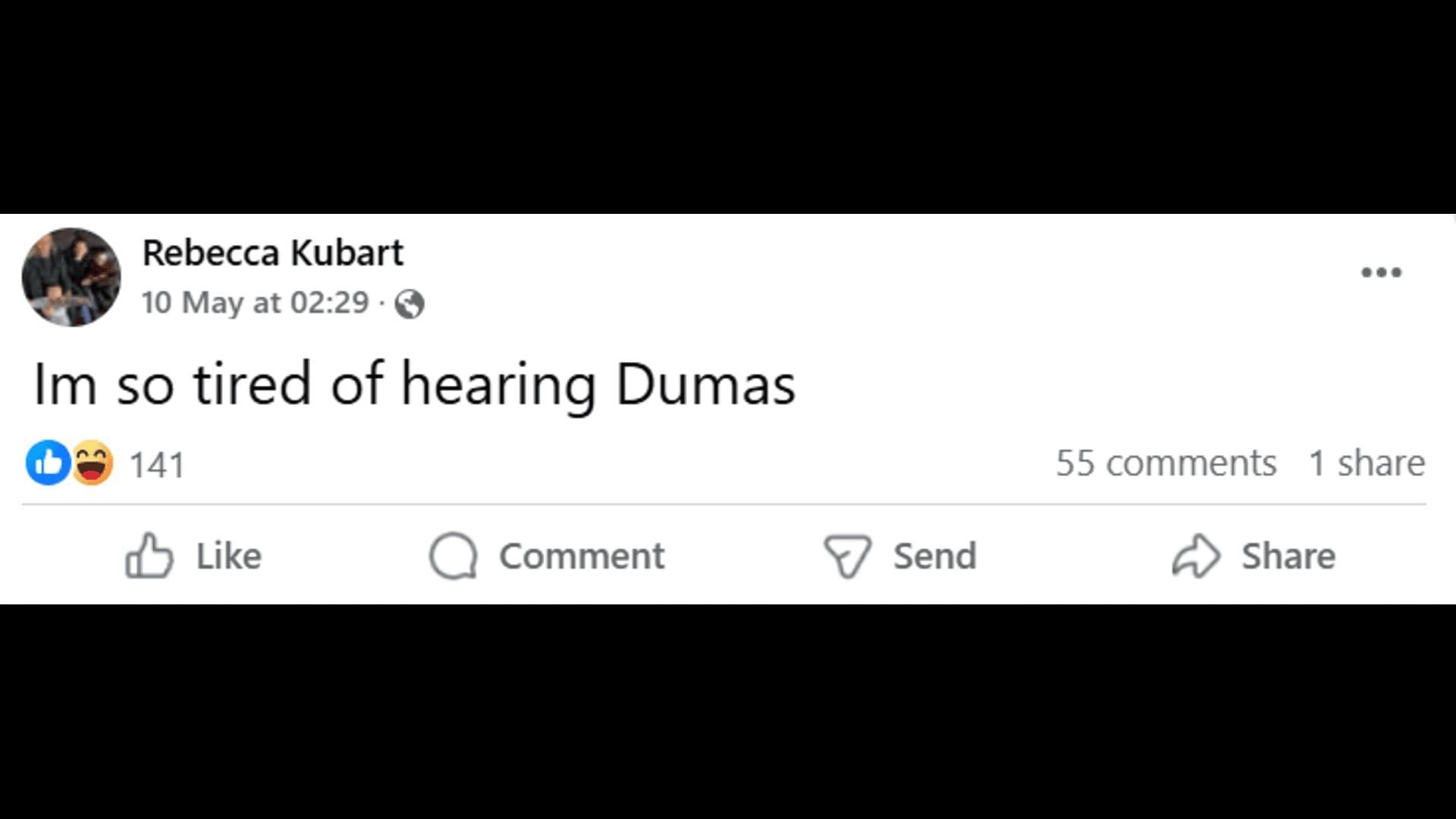 A Facebook post about Aristotle Dumas (Image via Facebook/The Young and the Restless)
